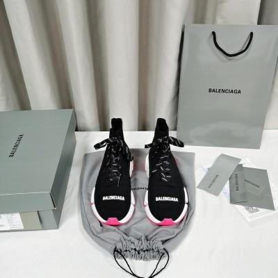 wholesale quality balenciaga speed 2.0 black white pink